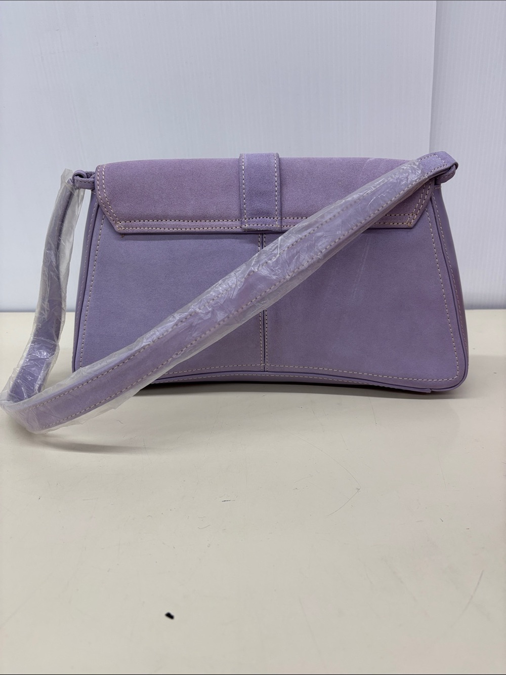 NWT Suzanne Somers Lavender Suede Crossbody Bag - Picture 3 of 8
